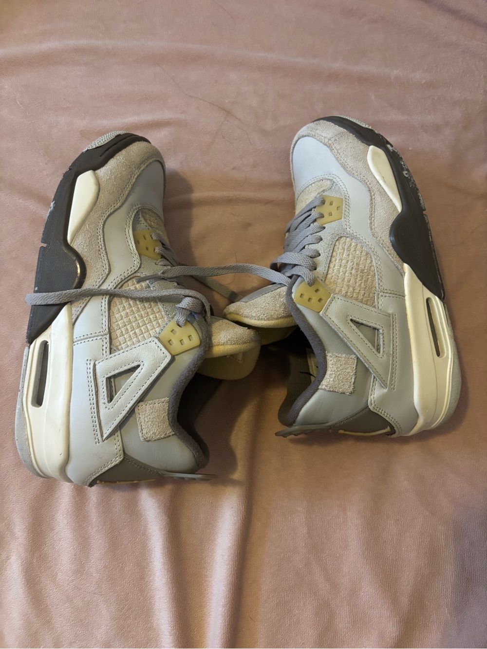 Grey and Tan Retro Jordan Sneakers